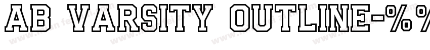 AB VARSITY OUTLINE字体转换